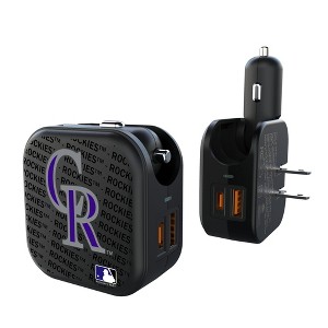 MLB National League Teams Text Backdrop 18-Watt 2 in 1 USB A/C Charger - 1 of 3