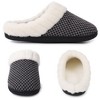 Fuzzy House Slippers with Arch Support Orthotic Sole Open Toe Bedroom Adjustable Velcro Slippers for Women - 2 of 4