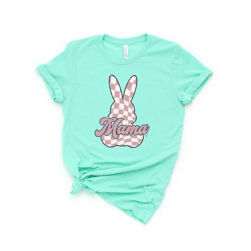 Simply Sage Market Women's Checkered Bunny Mama Short Sleeve Graphic Tee, 1 of 5