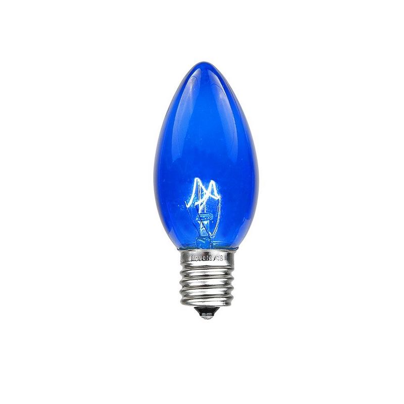 Novelty Lights C7 Incandescent Traditional Vintage Christmas Replacement Bulbs 25 Pack, 1 of 7