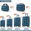Lyngins 6-Piece Family Hardside Luggage Set – 12" +14" +16" +20" Carry on Luggage, 24" +28" Spinner Suitcases, ABS Lightweight Durable Build - 3 of 4