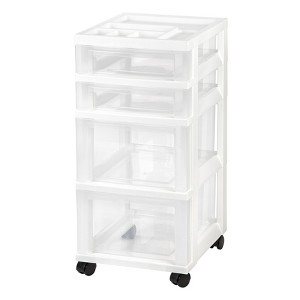 IRIS USA Plastic Rolling Storage Drawer Cart - 1 of 4