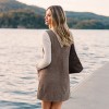 Women's Brown Chic Plaid Pinafore Dress - Cupshe - 4 of 4