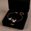 Anna-Kaci Women’s Butterfly Chain Bracelet with Delicate Wing Silhouettes and Minimalist Linked Design for a Soft Feminine Accent - Gold - 2 of 4