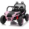 Acekool 24V 2-Seater Kids Ride-On UTV with Remote Control, Spring Suspension, Bluetooth Music, LED Lights & Treaded Tires, Electric Truck(Black) - 2 of 4