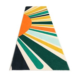 Area Rug, Machine Washable Colorful Area, Non Slip Rug for Living Room, Indoor Non-Slip Carpet, Modern Minimalist Front Door Mat, Sun Accent Rug - 1 of 4