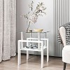 Modern Tempered Glass Tea Table Coffee Table End Table - 2 of 4