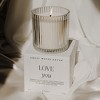 Sweet Water Decor Love You 11oz Ribbed Candle with Gift Box - 3 of 3
