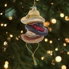 Kurt Adler Noble Gems Glass Ornament for Christmas Tree, Stacked Western Hats - 2 of 3