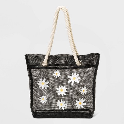 Girls' Daisy Mesh Tote bag - art class™ Black