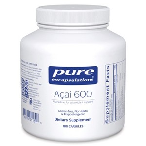 Pure Encapsulations Acai 600 - Berry Supplement for Fiber, Immune Support, Antioxidants, and Flavonoids* - 180 Capsules - 1 of 4