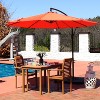 Sunnydaze Outdoor Steel Offset Cantilever Pool Patio Umbrella with Square Base Set - 10' - 4 of 4