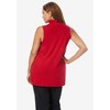 Jessica London Women's Plus Size Cotton Cashmere Sleeveless Turtleneck Shell - image 3 of 4