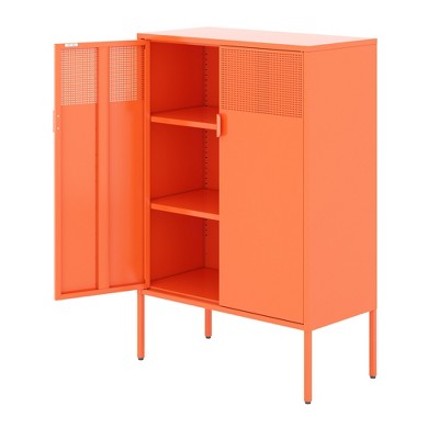 Rbied 31.5 in. W x 15.75 in. D x 47.24 in. H Metal File Cabinet Storage Cabinet Shoe Cabinet with Adjustable Shelves