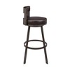 Armen Living 30" Flynn Metal with Faux Leather Swivel Barstool - 4 of 4