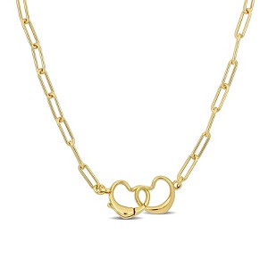 EVERLY JEWELRY | Silver Paper Clip Link Necklace - 1 of 4