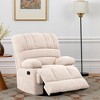 MAYEERTY Beige Oversized Swivel Rocker Recliner Chair For Adults Living Room - 3 of 4