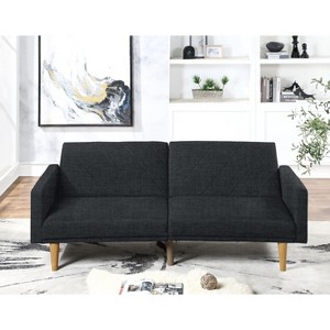 XIYUYEU Modern Adjustable Sofa Bed Convertible Folding Couch with Wooden Leg for Apartment, Living Rooms - 1 of 4