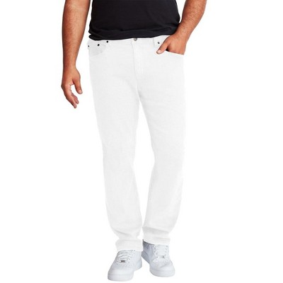 MVP Collections Men's Big and Tall Straight Fit Jeans - White