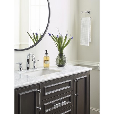 Glacio Clear and Chrome Wall Mounted Towel Ring