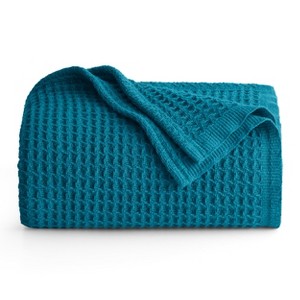 Bedsure | Waffle Weave 100% Cotton Solid Blanket For All Season, Breathable and Soft, Waffle Weave Blanket for Summer Spring, Bed Blanket, Best Gift - 1 of 4