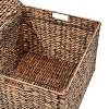 happimess Ashton Classic Farmhouse Handwoven Hyacinth Rolling Filing Basket with Lid and 360 Degree Lockable Wheels - image 4 of 4