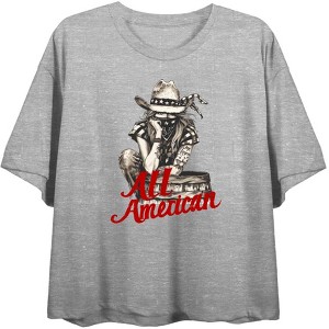All American Cowgirl Women's Crew Neck Short Sleeve Top - 1 of 3