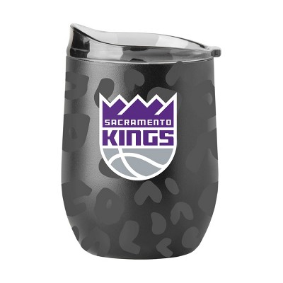 NBA Sacramento Kings 16oz Leopard Powder Coat Curved Beverage Can - Black