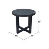 International Concepts Aluminium Round Outdoor Side Table Black - image 4 of 4