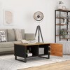 vidaXL Reclaimed & Engineered Wood Rectangular Coffee Table - Multicolor, Spacious Storage, Easy Assembly, Unique Handmade Design, Solid Construction - 3 of 4