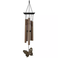 Woodstock Chimes Signature Collection, My Butterfly Chime, 21'' Bronze Wind Chime BFC