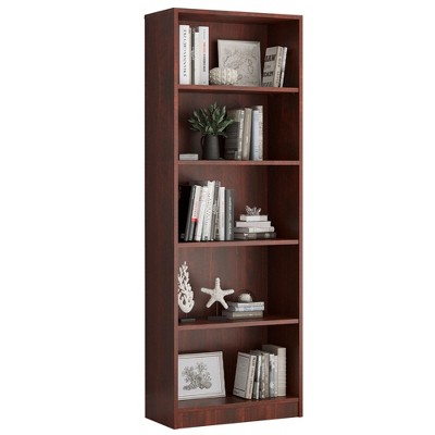 AZL1 Life Concept Decorative Bookshelf Freestanding Bookcase, Adjustable Shelves, 5 Layer for Offices, Living Rooms, Light Brown, 11.6"*24.4"*68.9"