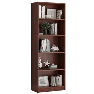 AZL1 Life Concept Decorative Bookshelf Freestanding Bookcase, Adjustable Shelves, 5 Layer for Offices, Living Rooms, Light Brown, 11.6"*24.4"*68.9" - 1 of 4