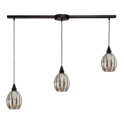 Elk Home Danica 3 - Light Island Pendant Light in  Oiled Bronze