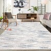 Washable Non-Slip Area Rug, Geometric Stain-Resistant Carpet for Living Room, Bedroom, Dining Room, Office, Blue, 8'x10' - 3 of 4