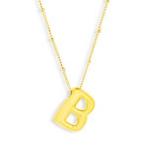 EVRY JEWELS WATERPROOF Gold or Silver Plated Starburst Initial Necklace - 1 of 2