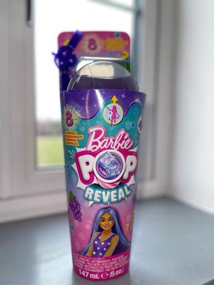 Barbie Pop Reveal Fruit Series Grape Fizz Doll, 8 Surprises Include Pet,  Slime, Scent & Color Change : Target