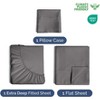 Extra Deep Pocket 4 Piece Sheet Set - Soft Bed Sheets, Fits 18"-24" Mattresses - CGK Linens - 2 of 4