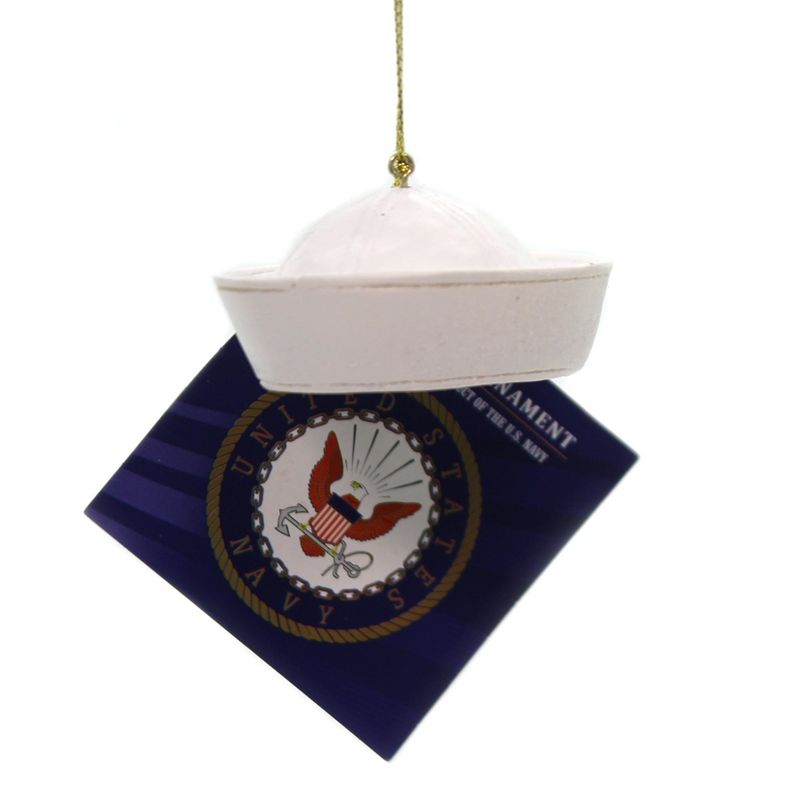 Kurt Adler 1.5 Inch U.S. Navy Cap Official Licensed Product Tree Ornaments, 2 of 3