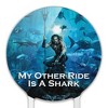 Aquaman Movie My Other Ride Is A Shark Acrylic Cake Topper - 3 of 4