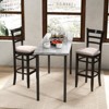 Costway Set of 4 Bar Stools 31'' Kitchen Dining Chairs with Ergonomic Backrest & Footrest - 4 of 4