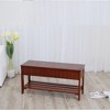 NicBex 35.5" Shoe Bench,Modern Ottoman with Storage Space and Open Shelf for Living Room,Entryway - 2 of 4