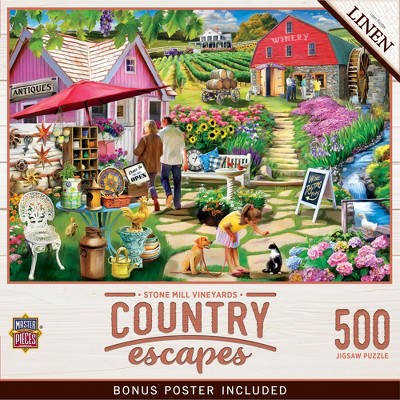 MasterPieces 500 Piece Jigsaw Puzzle - Stone Mill Vineyards - 15"x21"