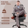TiramisuBest 6-Point Vibration, Heated Big & Tall Executive Office Chair with Foot Rest, 400LBS, Black - 4 of 4