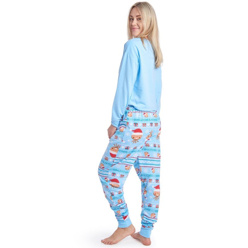Marvel Avengers Groot Christmas Girls Fleece Pajama Shirt and Pajama Pants Adult , 3 of 5
