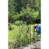 79.75" Tall Iron Modern Samara Decorative Garden Trellis Black Powder Coat Finish - Achla Designs - 4 of 4