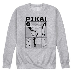 Men's - Pokémon - Pika Squares Graphic Fleece Sweatshirt - 1 of 4