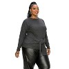 L I V D Women's Hacci Waist Tie Sweater - 2 of 3