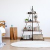4-Tier Ladder Bookshelf with Sailboat Design, Freestanding Storage Shelves for Home and Office - 2 of 4