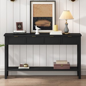Bella Depot 60" Contemporary Console Table with 4 Drawers - 1 of 4